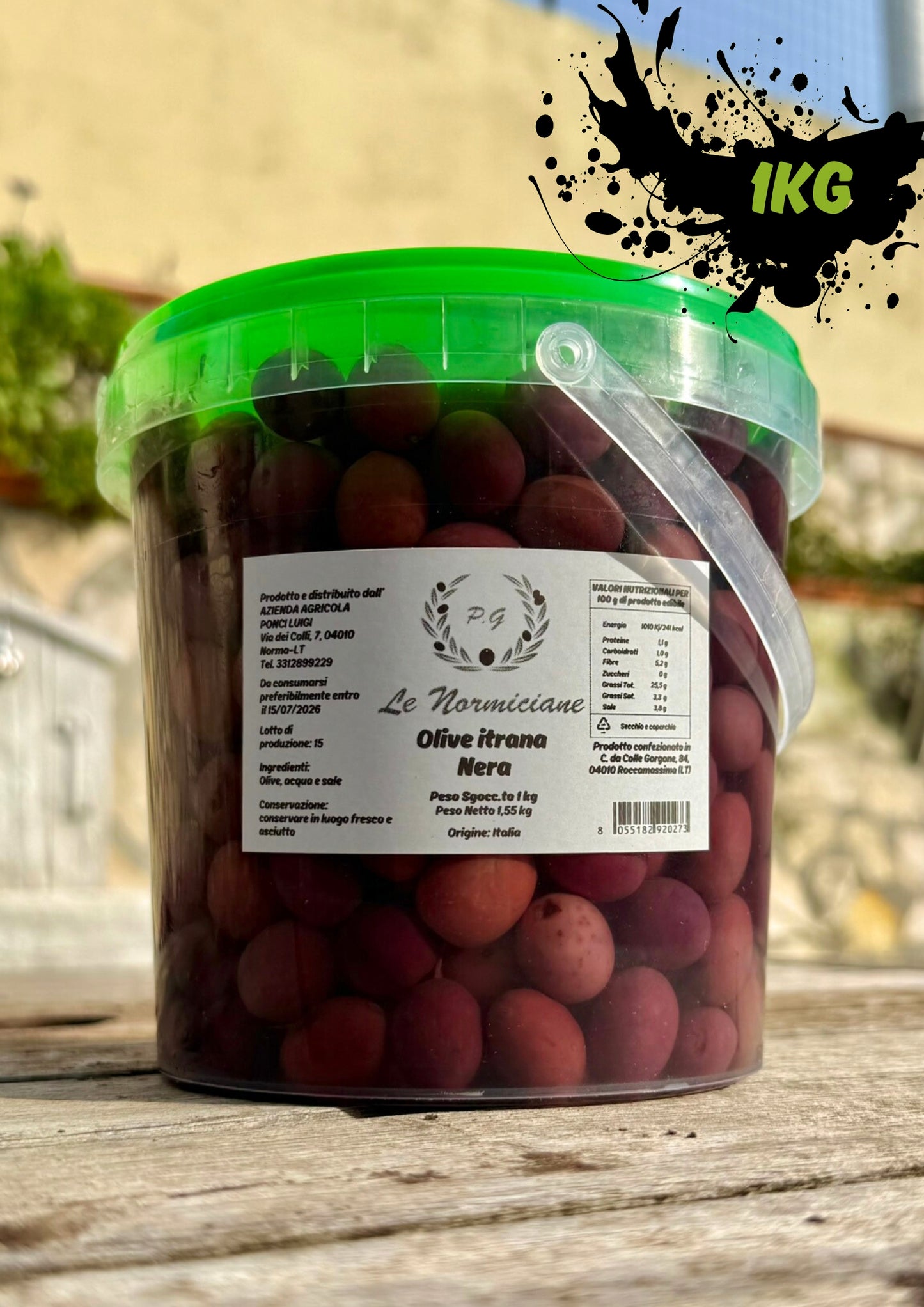 Secchiello Di Olive Normiciane Nere