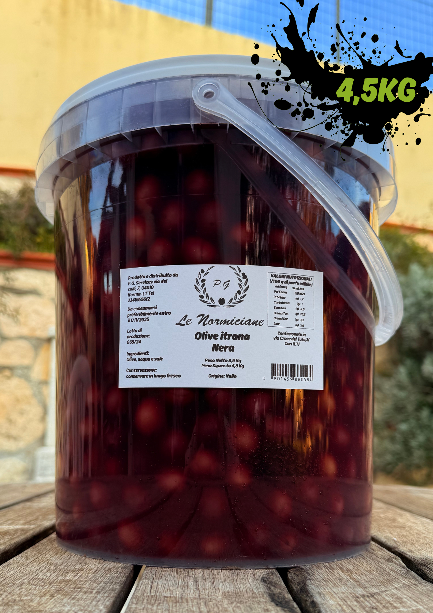 Secchio di Olive Normiciane Nere Le Olive Normiciane